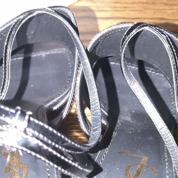 YSL black strappy platform heels. Condition shown in photos. - Picture 5 of 10